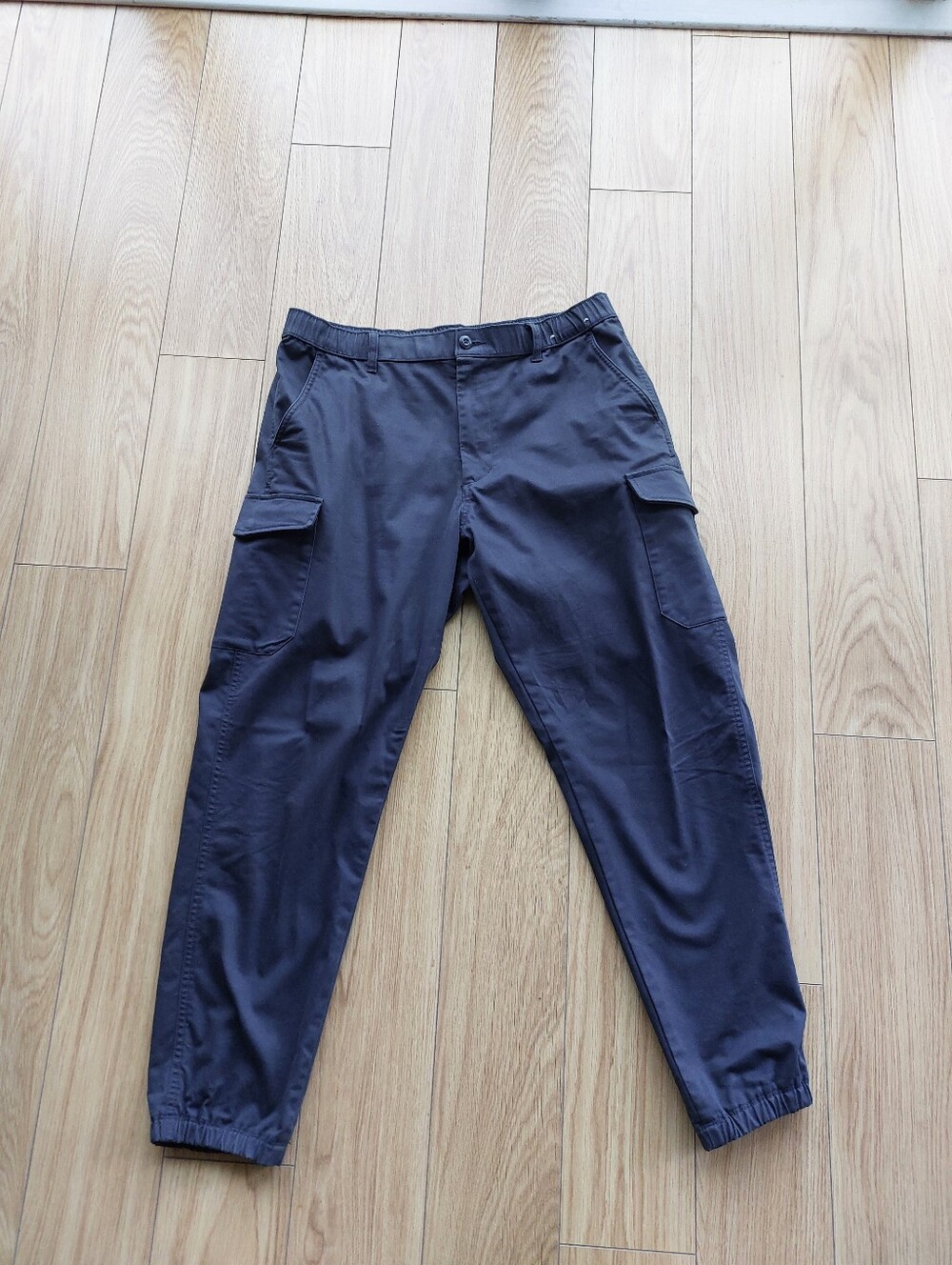 Uniqlo Navy Cargo Jogger Pants - Dark Blue
